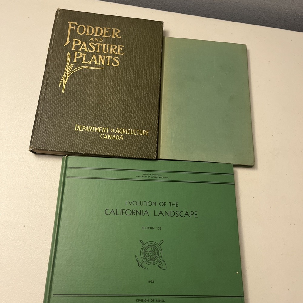 Old Antique Books Lot of 3 Hardcover Plants California Landscape Agriculture